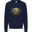 A Frog Hiking in the Mountains Trekking Mens Sweatshirt Jumper Navy Blue