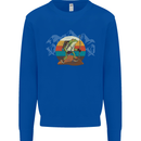 A Frog Hiking in the Mountains Trekking Mens Sweatshirt Jumper Royal Blue