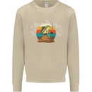 A Frog Hiking in the Mountains Trekking Mens Sweatshirt Jumper Sand