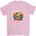 A Frog Hiking in the Mountains Trekking Mens T-Shirt Cotton Gildan Light Pink