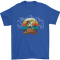 A Frog Hiking in the Mountains Trekking Mens T-Shirt Cotton Gildan Royal Blue