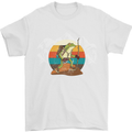 A Frog Hiking in the Mountains Trekking Mens T-Shirt Cotton Gildan White
