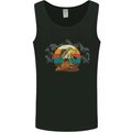 A Frog Hiking in the Mountains Trekking Mens Vest Tank Top Black