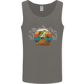 A Frog Hiking in the Mountains Trekking Mens Vest Tank Top Charcoal