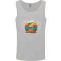 A Frog Hiking in the Mountains Trekking Mens Vest Tank Top Sports Grey