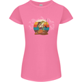 A Frog Hiking in the Mountains Trekking Womens Petite Cut T-Shirt Azalea