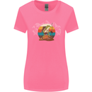 A Frog Hiking in the Mountains Trekking Womens Wider Cut T-Shirt Azalea