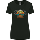 A Frog Hiking in the Mountains Trekking Womens Wider Cut T-Shirt Black