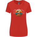 A Frog Hiking in the Mountains Trekking Womens Wider Cut T-Shirt Red