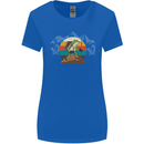 A Frog Hiking in the Mountains Trekking Womens Wider Cut T-Shirt Royal Blue