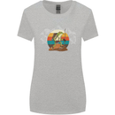 A Frog Hiking in the Mountains Trekking Womens Wider Cut T-Shirt Sports Grey