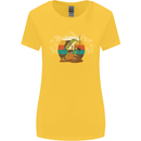 A Frog Hiking in the Mountains Trekking Womens Wider Cut T-Shirt Yellow
