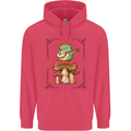 A Frog Playing the Guitar on a Toadstool Childrens Kids Hoodie Heliconia