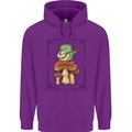 A Frog Playing the Guitar on a Toadstool Childrens Kids Hoodie Purple