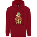 A Frog Playing the Guitar on a Toadstool Childrens Kids Hoodie Red