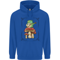 A Frog Playing the Guitar on a Toadstool Childrens Kids Hoodie Royal Blue