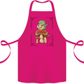 A Frog Playing the Guitar on a Toadstool Cotton Apron 100% Organic Pink