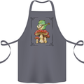 A Frog Playing the Guitar on a Toadstool Cotton Apron 100% Organic Steel