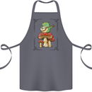 A Frog Playing the Guitar on a Toadstool Cotton Apron 100% Organic Steel