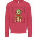 A Frog Playing the Guitar on a Toadstool Kids Sweatshirt Jumper Heliconia