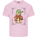 A Frog Playing the Guitar on a Toadstool Kids T-Shirt Childrens Light Pink