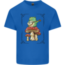 A Frog Playing the Guitar on a Toadstool Kids T-Shirt Childrens Royal Blue