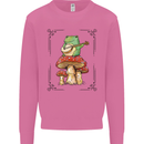 A Frog Playing the Guitar on a Toadstool Mens Sweatshirt Jumper Azalea