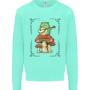 A Frog Playing the Guitar on a Toadstool Mens Sweatshirt Jumper Peppermint