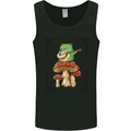 A Frog Playing the Guitar on a Toadstool Mens Vest Tank Top Black