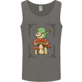 A Frog Playing the Guitar on a Toadstool Mens Vest Tank Top Charcoal