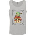 A Frog Playing the Guitar on a Toadstool Mens Vest Tank Top Sports Grey