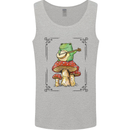 A Frog Playing the Guitar on a Toadstool Mens Vest Tank Top Sports Grey