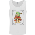 A Frog Playing the Guitar on a Toadstool Mens Vest Tank Top White