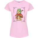 A Frog Playing the Guitar on a Toadstool Womens Petite Cut T-Shirt Light Pink
