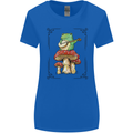 A Frog Playing the Guitar on a Toadstool Womens Wider Cut T-Shirt Royal Blue