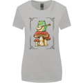 A Frog Playing the Guitar on a Toadstool Womens Wider Cut T-Shirt Sports Grey