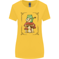 A Frog Playing the Guitar on a Toadstool Womens Wider Cut T-Shirt Yellow