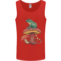 A Frog Sitting on a Mushroom Mens Vest Tank Top Red