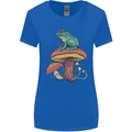 A Frog Sitting on a Mushroom Womens Wider Cut T-Shirt Royal Blue