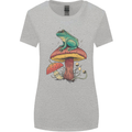 A Frog Sitting on a Mushroom Womens Wider Cut T-Shirt Sports Grey