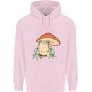 A Frog Under a Toadstool Umbrella Toad Childrens Kids Hoodie Light Pink