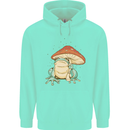 A Frog Under a Toadstool Umbrella Toad Childrens Kids Hoodie Peppermint