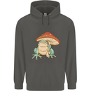 A Frog Under a Toadstool Umbrella Toad Childrens Kids Hoodie Storm Grey