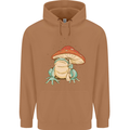 A Frog Under a Toadstool Umbrella Toad Mens 80% Cotton Hoodie Caramel Latte