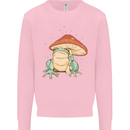 A Frog Under a Toadstool Umbrella Toad Mens Sweatshirt Jumper Light Pink