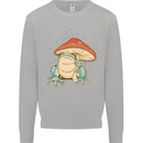 A Frog Under a Toadstool Umbrella Toad Mens Sweatshirt Jumper Sports Grey