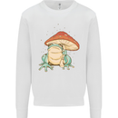 A Frog Under a Toadstool Umbrella Toad Mens Sweatshirt Jumper White