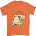 A Frog Under a Toadstool Umbrella Toad Mens T-Shirt Cotton Gildan Orange