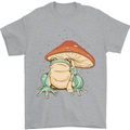 A Frog Under a Toadstool Umbrella Toad Mens T-Shirt Cotton Gildan Sports Grey