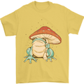 A Frog Under a Toadstool Umbrella Toad Mens T-Shirt Cotton Gildan Yellow